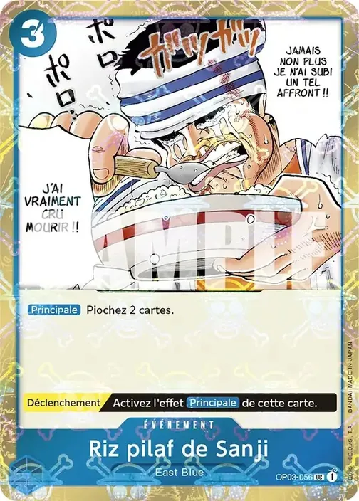Carte One Piece française OP03-056 Riz pilaf de Sanji (version 2)