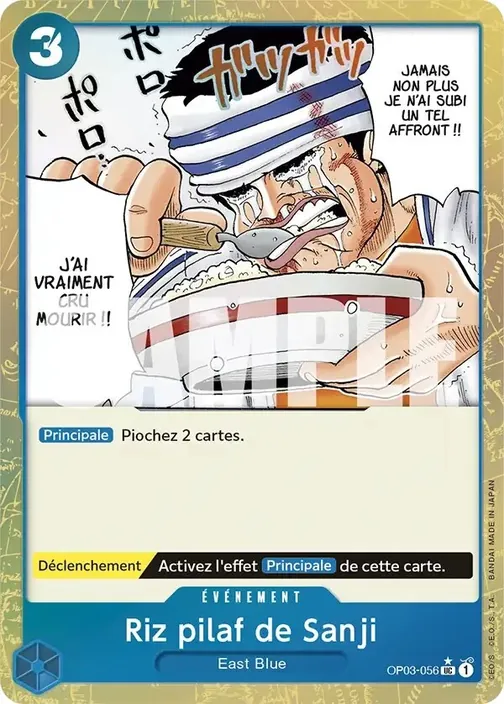 Carte One Piece française OP03-056 Riz pilaf de Sanji (version 4)