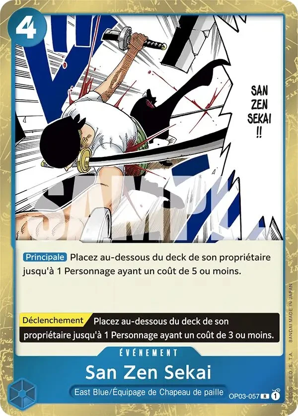 Carte One Piece française San Zen Sekai OP03-057 R