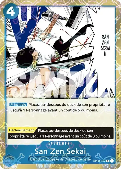 Carte One Piece française OP03-057 San Zen Sekai (version 2)