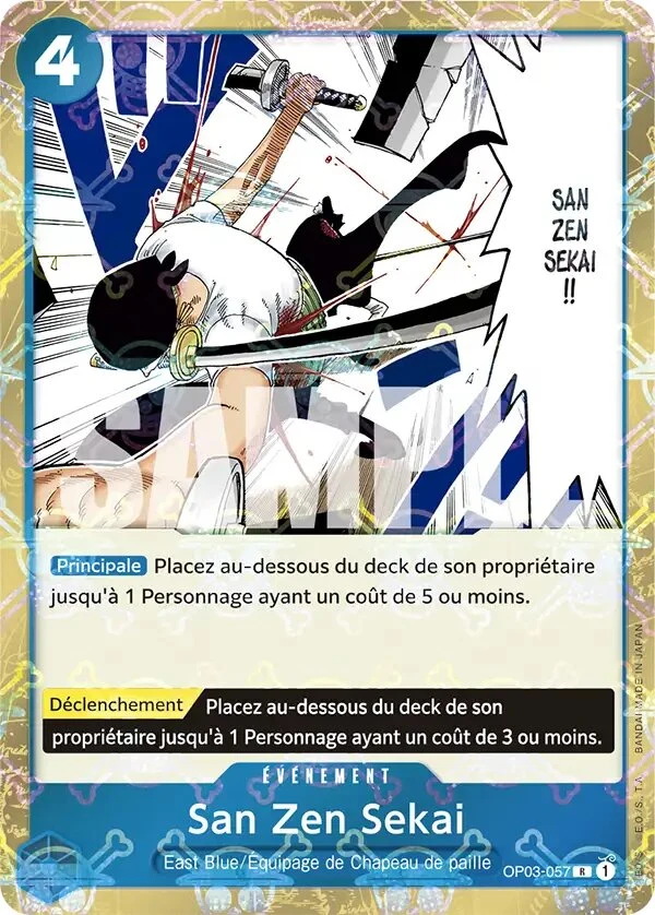 Carte One Piece française San Zen Sekai OP03-057 R