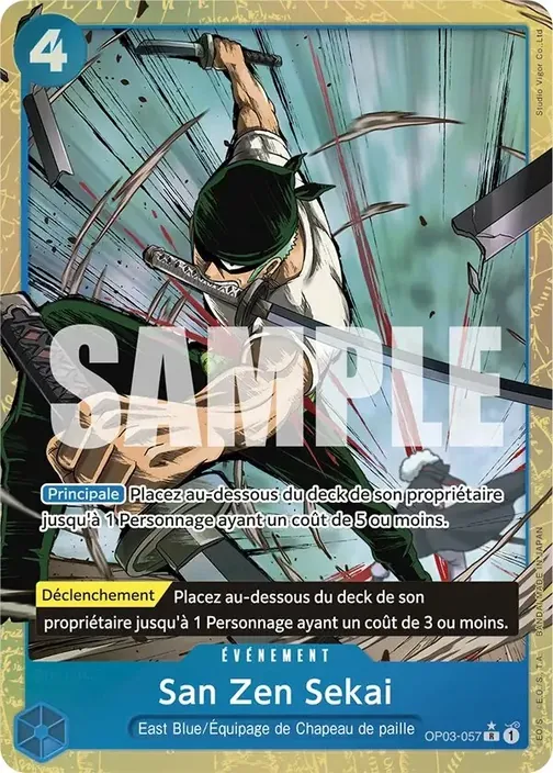 Carte One Piece française OP03-057 San Zen Sekai (version 5)
