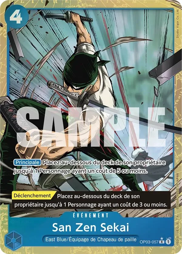 Carte One Piece française San Zen Sekai OP03-057 R