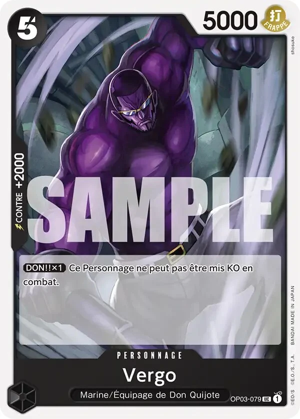 Carte One Piece française Vergo OP03-079 UC