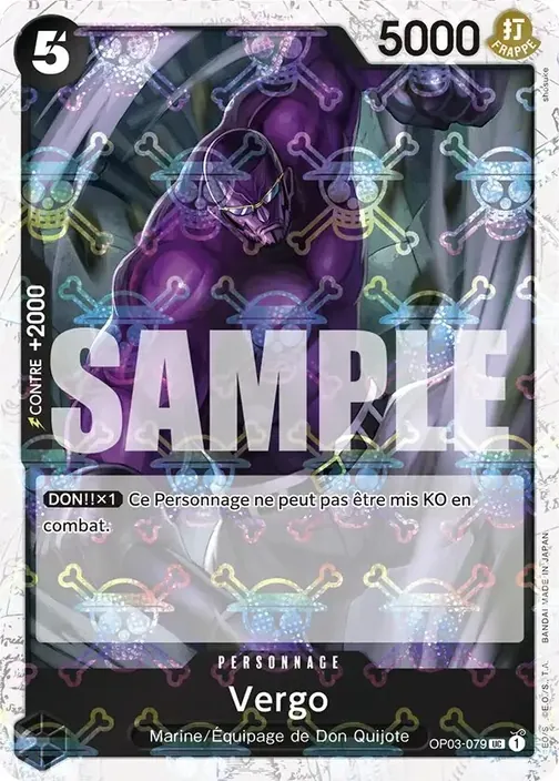 Carte One Piece française OP03-079 Vergo (version 4)