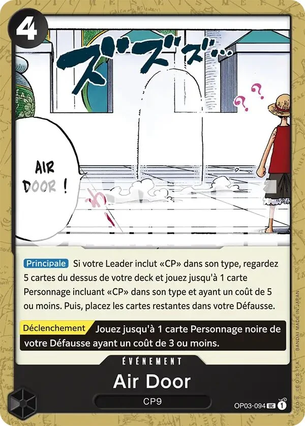 Carte One Piece française Air Door OP03-094 UC