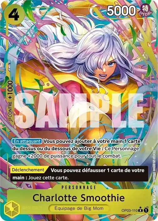 Carte One Piece française OP03-110 Charlotte Smoothie (version 6)