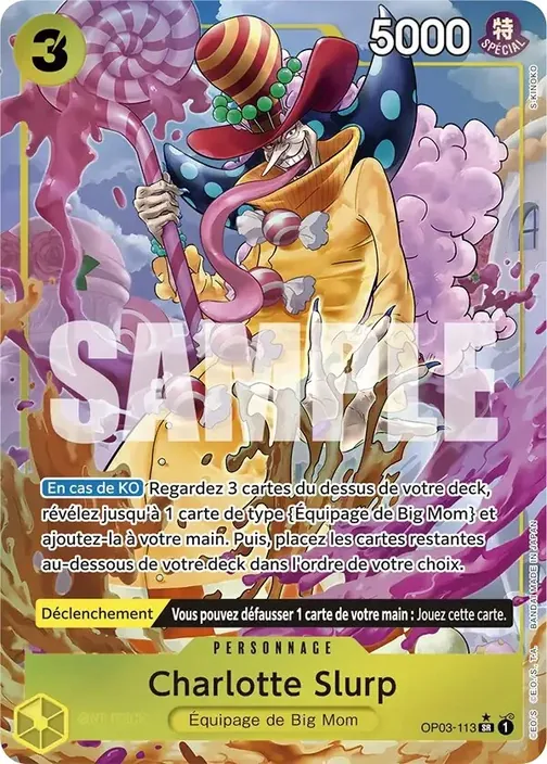 Carte One Piece française OP03-113 Charlotte Slurp (version 4)