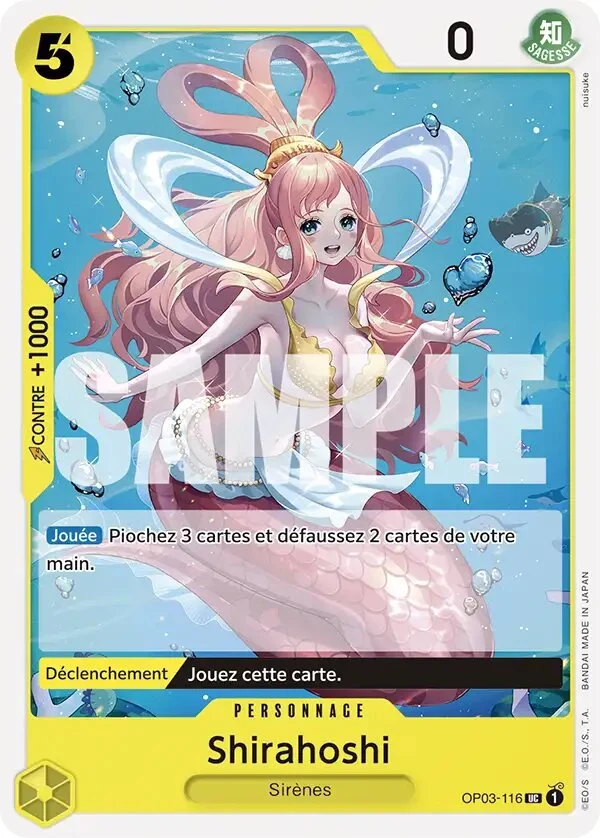 Carte One Piece française Shirahoshi OP03-116 UC