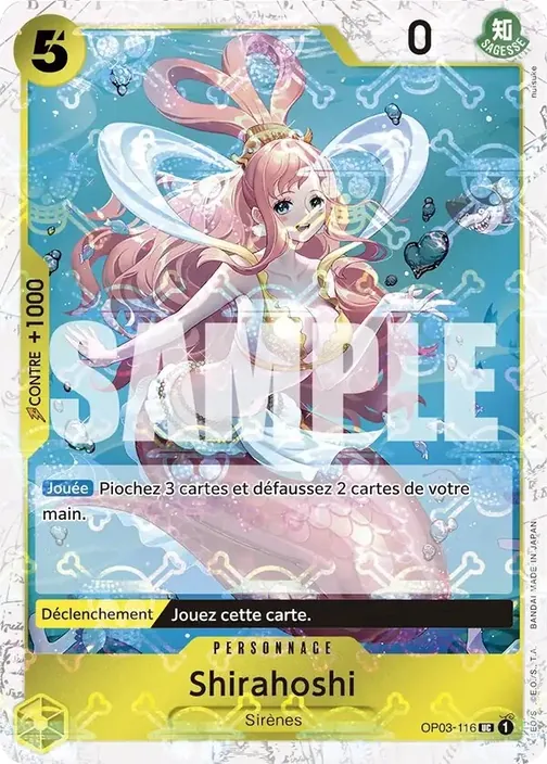 Carte One Piece française OP03-116 Shirahoshi (version 6)