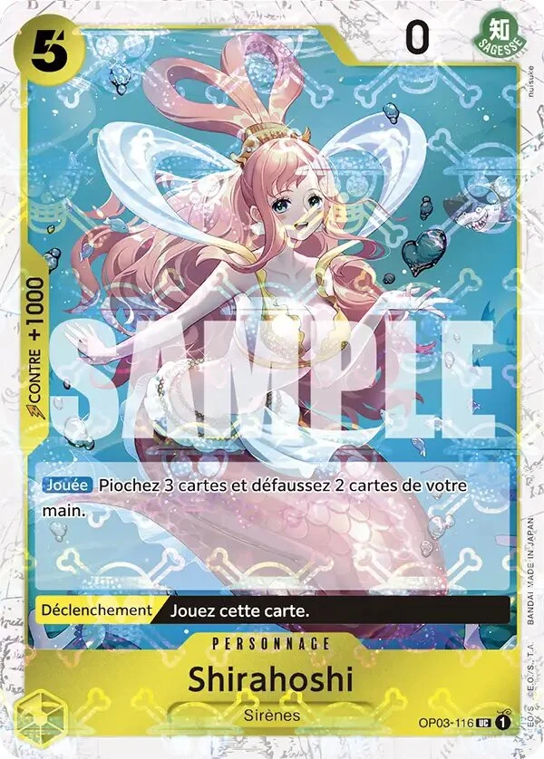 Carte One Piece française Shirahoshi OP03-116 UC