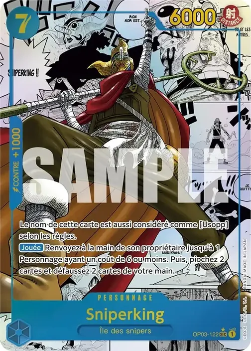 Carte One Piece française OP03-122 Sniperking (version 4)