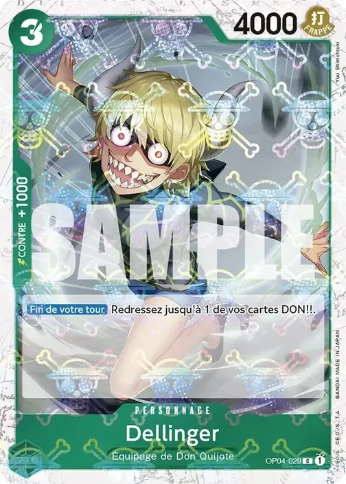Carte One Piece française OP04-029 Dellinger (version 3)
