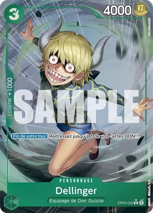 Carte One Piece française OP04-029 Dellinger (version 4)