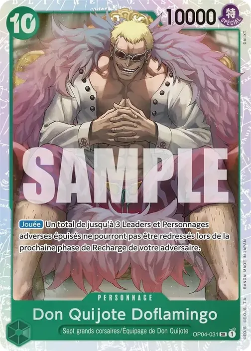 Carte One Piece française OP04-031 Don Quijote Doflamingo (version 3)