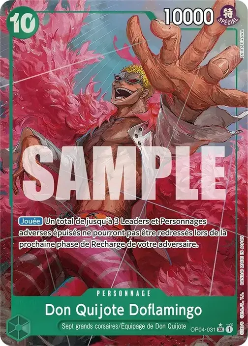 Carte One Piece française OP04-031 Don Quijote Doflamingo (version 4)