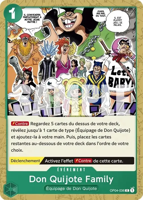 Carte One Piece française OP04-036 Don Quijote Family