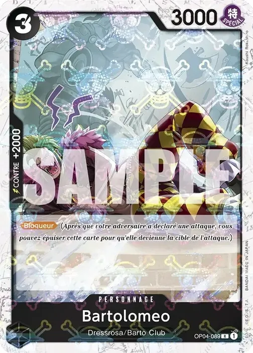 Carte One Piece française OP04-089 Bartolomeo (version 3)