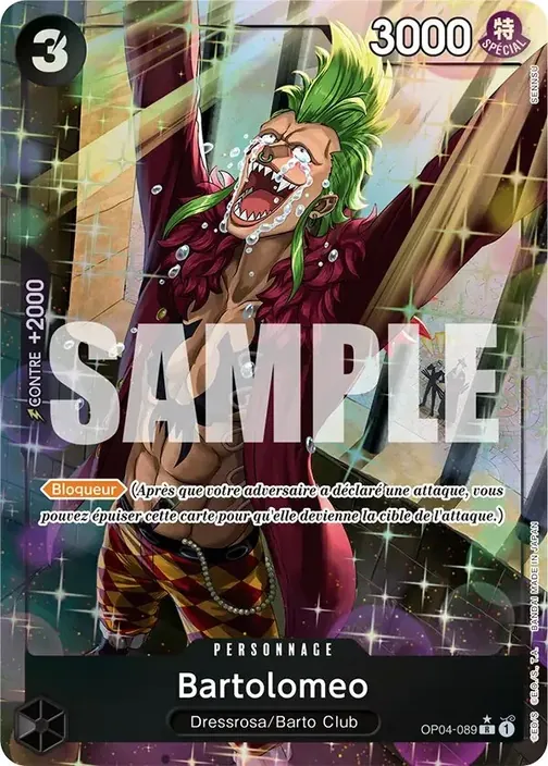 Carte One Piece française OP04-089 Bartolomeo (version 5)