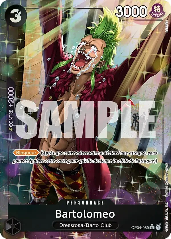 Carte One Piece française Bartolomeo OP04-089 R