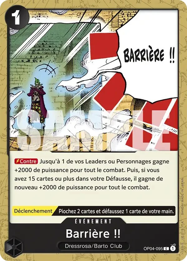 Carte One Piece française Barrière !! OP04-095 C