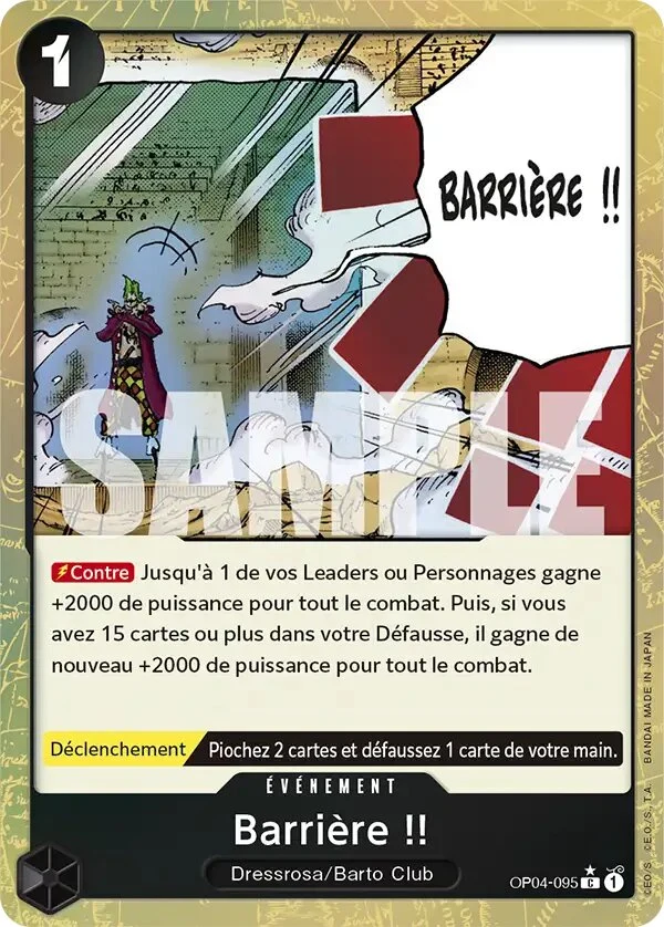 Carte One Piece française Barrière !! OP04-095 C