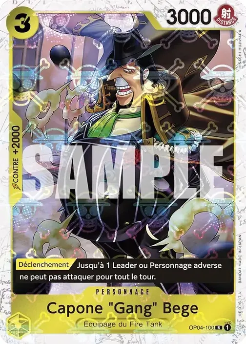 Carte One Piece française OP04-100 Capone "Gang" Bege (version 4)