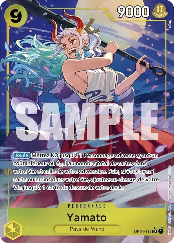 Carte One Piece française Yamato OP04-112 SR