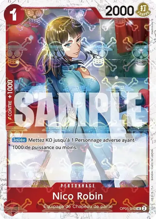Carte One Piece française OP05-010 Nico Robin (version 3)