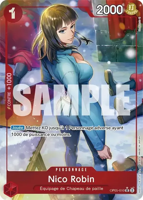Carte One Piece française OP05-010 Nico Robin (version 4)