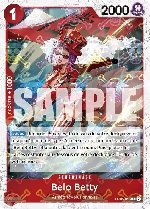 Carte One Piece française OP05-015 Belo Betty (version 4)