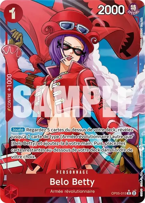 Carte One Piece française OP05-015 Belo Betty (version 6)