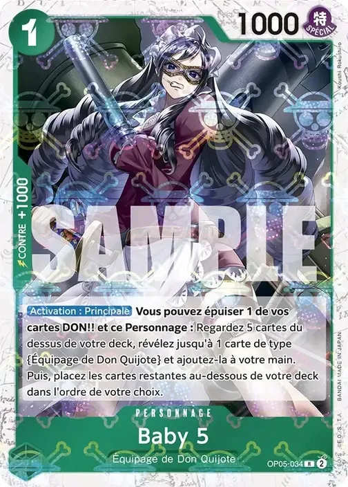 Carte One Piece française OP05-034 Baby 5 (version 4)