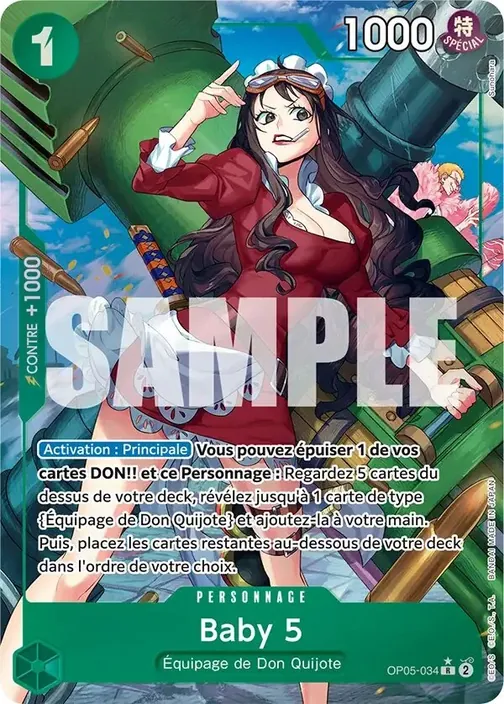 Carte One Piece française OP05-034 Baby 5 (version 6)