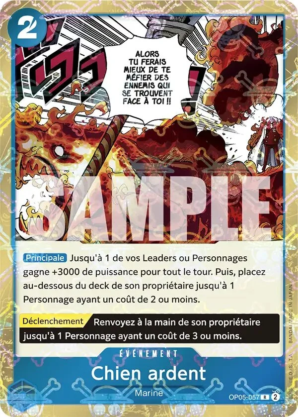 Carte One Piece française Chien ardent OP05-057 R