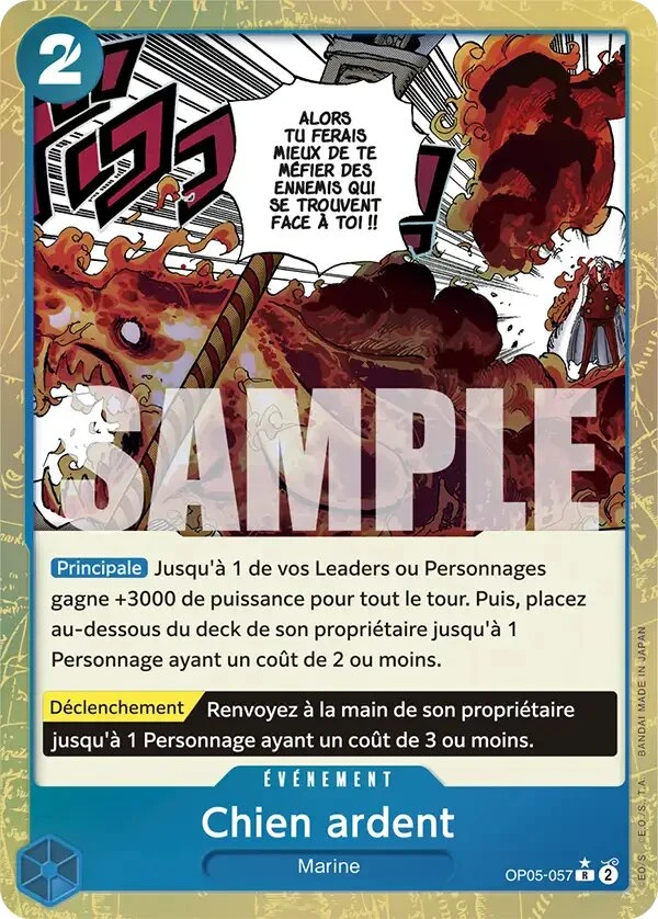Carte One Piece française Chien ardent OP05-057 R
