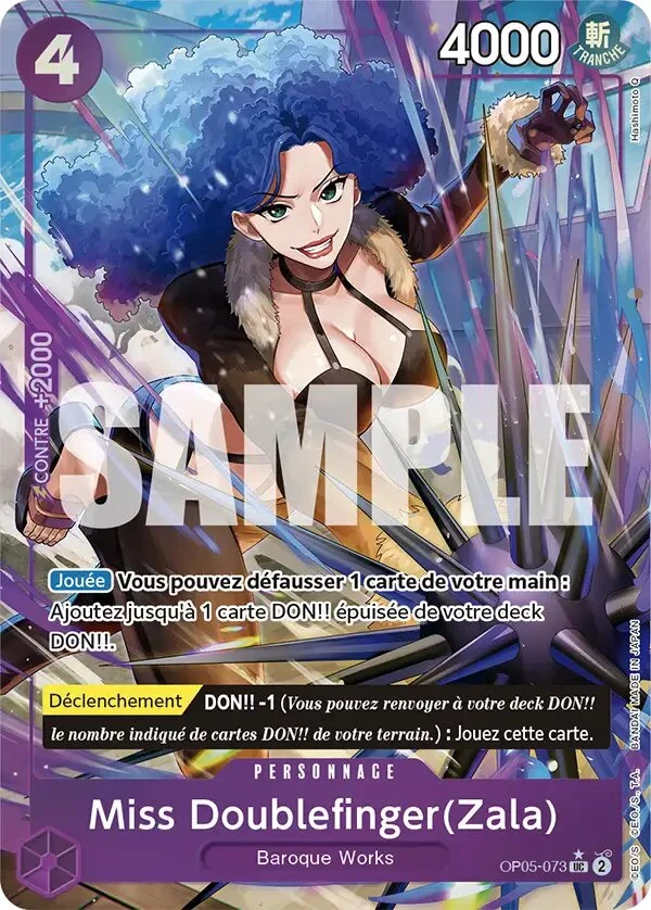 Carte One Piece française Miss Doublefinger (Zala) OP05-073 UC