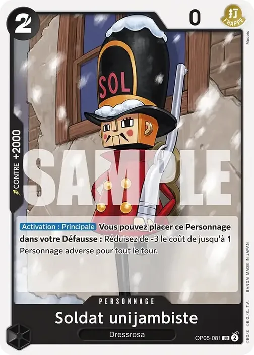 Carte One Piece française OP05-081 Soldat unijambiste (version 2)