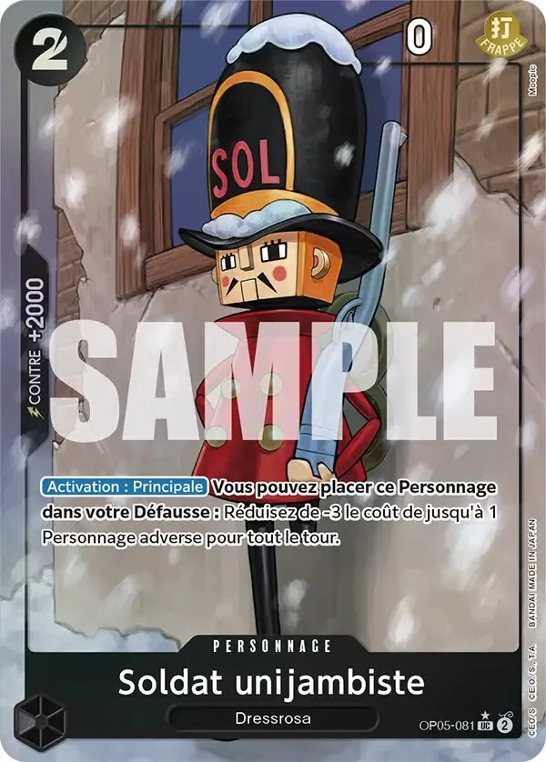 Carte One Piece française Soldat unijambiste OP05-081 UC