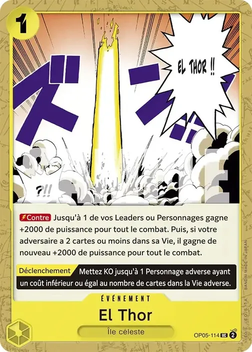 Carte One Piece française OP05-114 El Thor