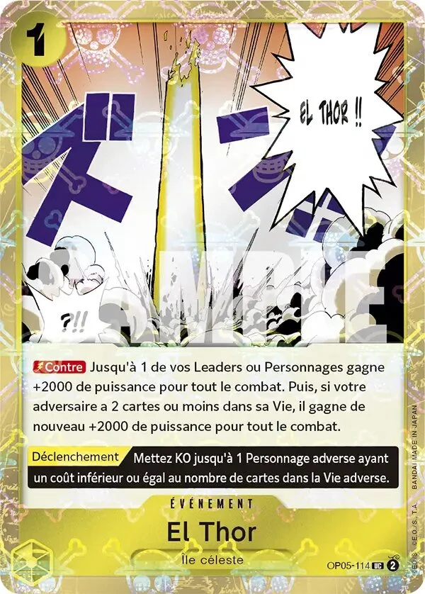 Carte One Piece française El Thor OP05-114 UC