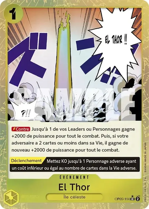 Carte One Piece française OP05-114 El Thor (version 4)