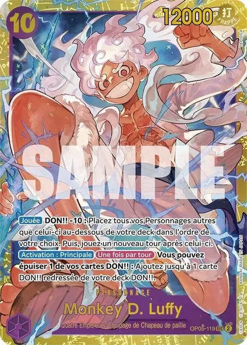 Carte One Piece française OP05-119 Monkey D. Luffy (version 4)