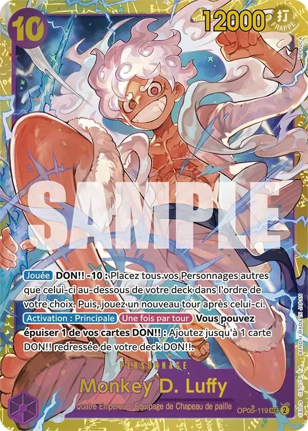 Carte One Piece française Monkey D. Luffy OP05-119 SEC