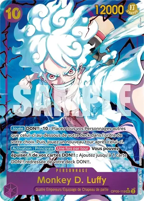 Carte One Piece française OP05-119 Monkey D. Luffy (version 5)