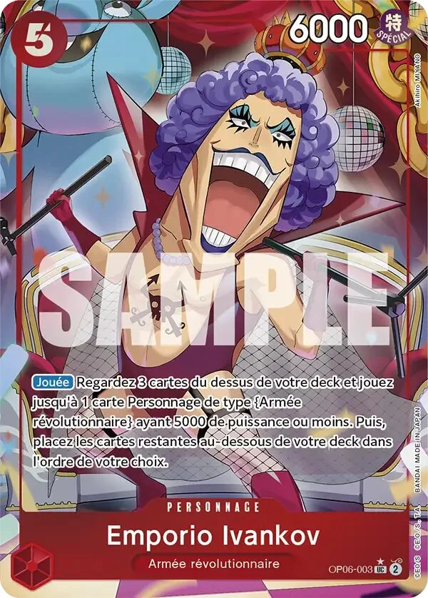 Carte One Piece française Emporio Ivankov OP06-003 UC