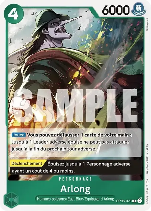 Carte One Piece française OP06-023 Arlong (version 2)