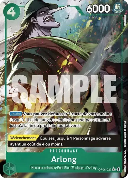 Carte One Piece française OP06-023 Arlong (version 4)