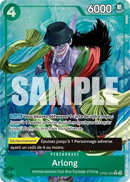 Carte One Piece française OP06-023 Arlong (version 5)