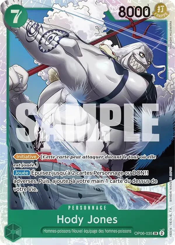 Carte One Piece française Hody Jones OP06-035 SR